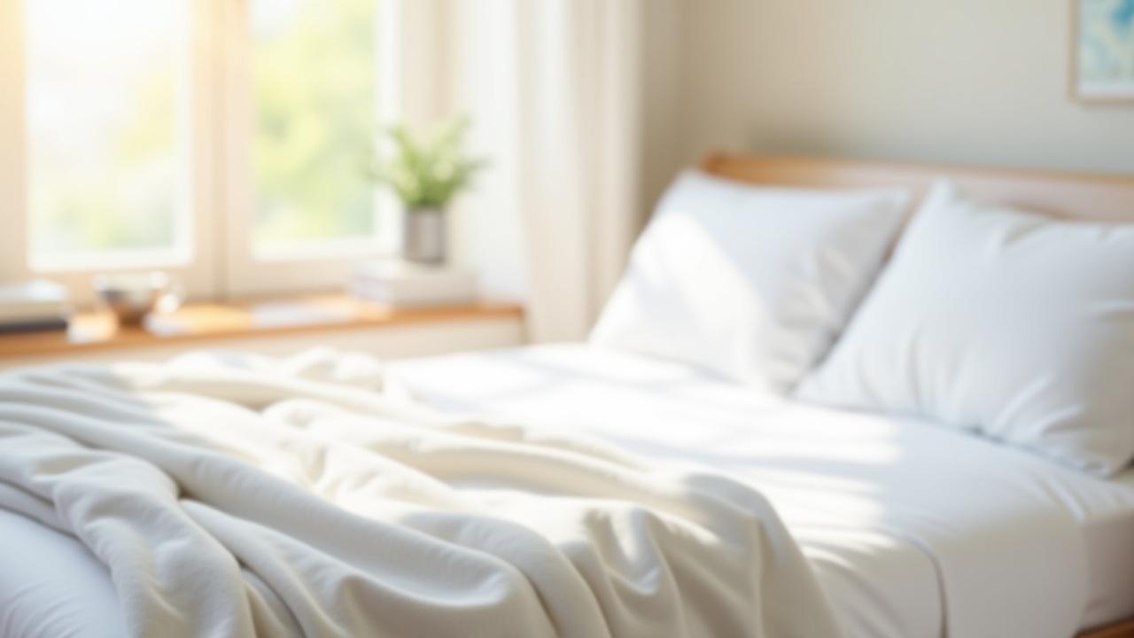 A beautifully made bed in a welcoming, clean short-term rental property, staged for a new guest.